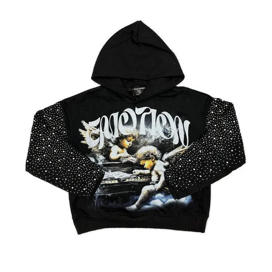 Mixed Emotional Brand Black Angels Hoodie