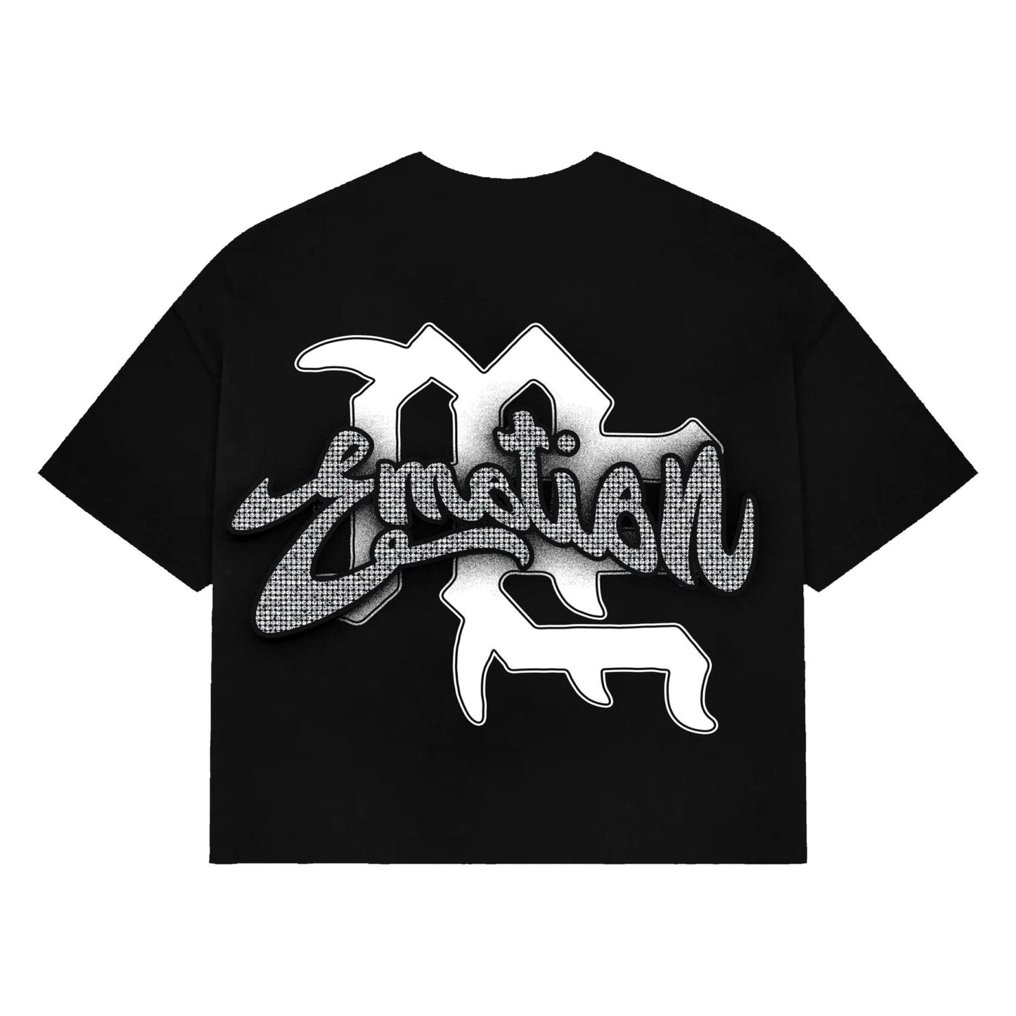 Black “Rhinestone” Cropped